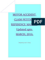 Motor Accident Claim Petition Reference Manual Updated Upto MARCH, 2016