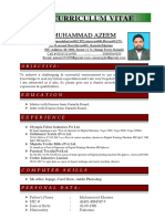 Curriculum Vitae: Muhammad Azeem