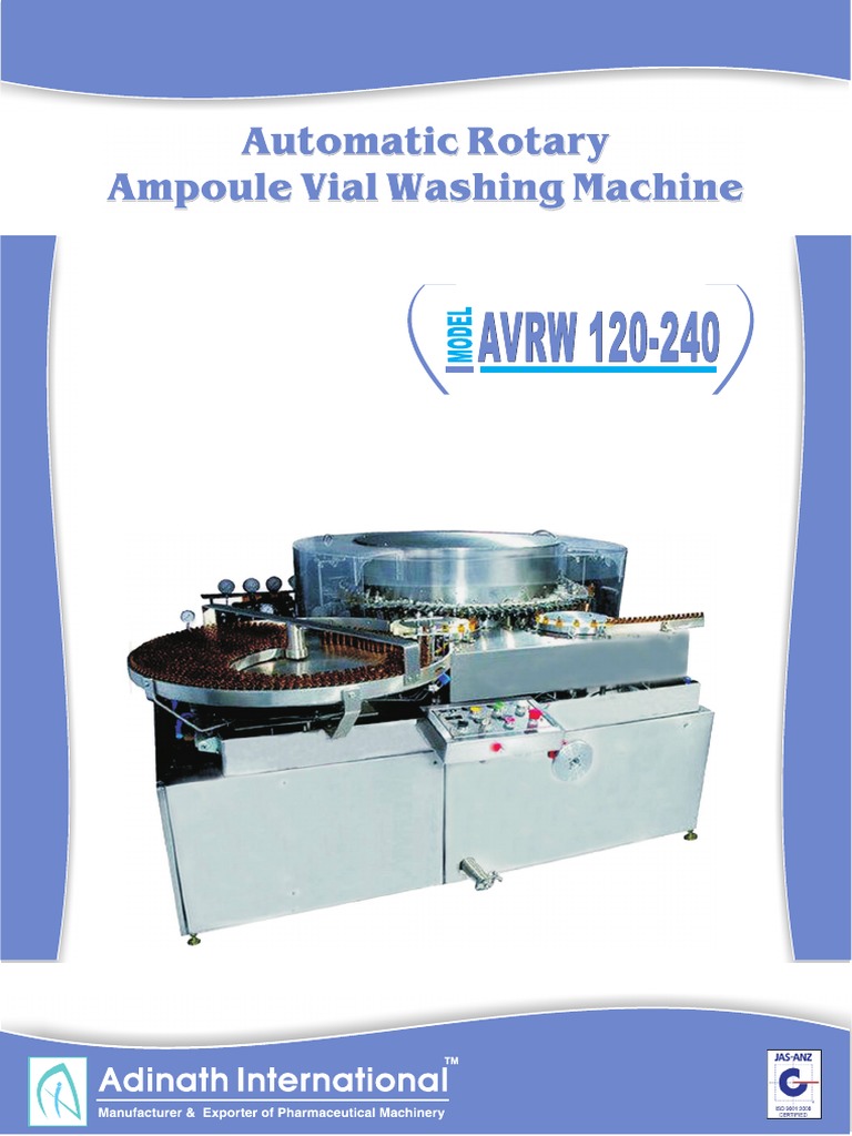 Automatic Rotary Ampoule Vial Washing Machine PDF
