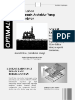 Optimasi Potensi Lahan Pada Desain Arsitektur Yang Berkelanjutan