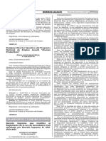 22 Normas Legales: Designan Director Ejecutivo Del Programa Nacional de Empleo Juvenil "Jóvenes Productivos"