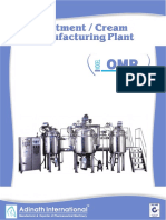 Ointment Cream Manufacturing Plant
