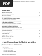 Linear Regression With Multiple Variables - Machine Learning, Deep Learning, and Computer Vision