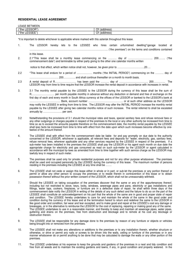 Lease Agreement Lease Government Free 30day Trial Scribd