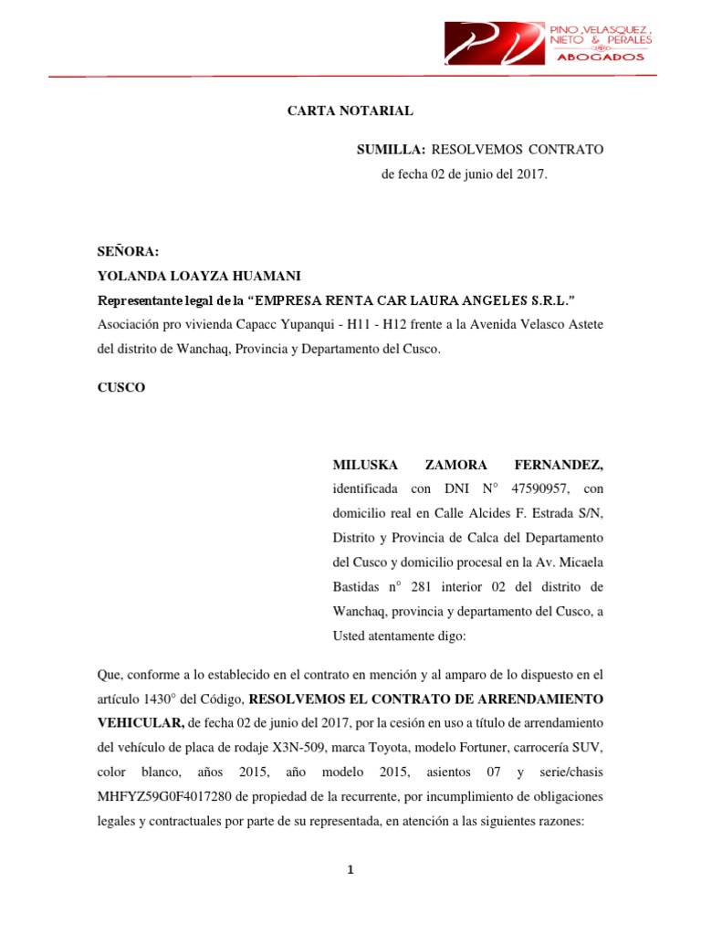 Carta Notarial