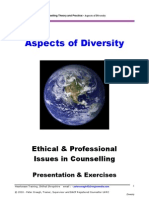 Aspects of Diversity : - Ethical & Professional Issues For Counselling