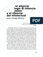 Sobre El Silencio de Ortega El Silencio Del Hombre y El Silencio Del Intelectual