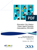 Education City Station Clean Agent Quantity Calculations (FM-200)