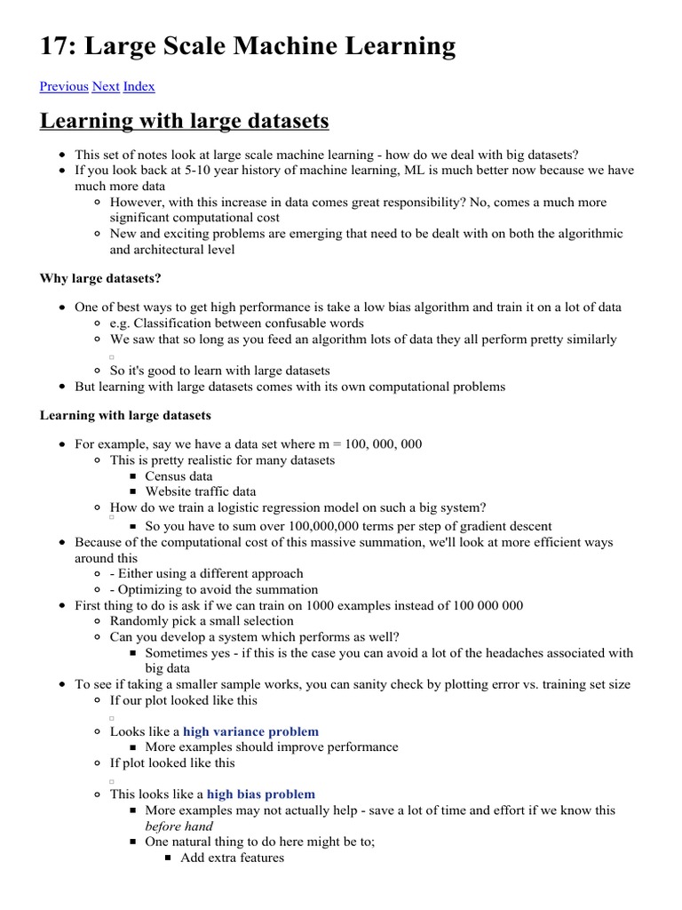 17 Large Scale Machine Learning PDF | PDF | Apache Hadoop | Loss Function