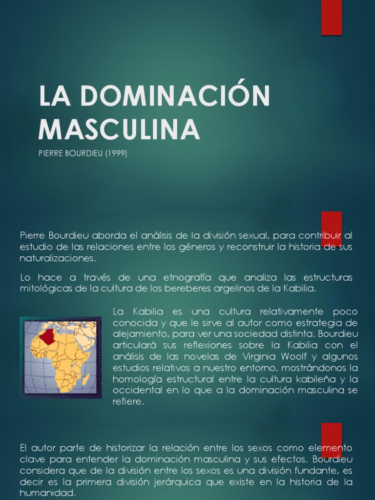 Pierre Bourdieu La Dominación Masculina Pdf