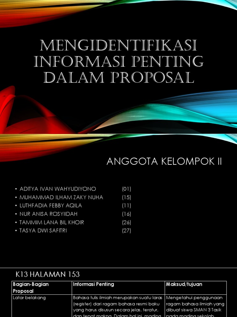Mengidentifikasi Informasi Penting Dalam Proposal