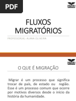 FLUXOS MIGRATÓRIOS