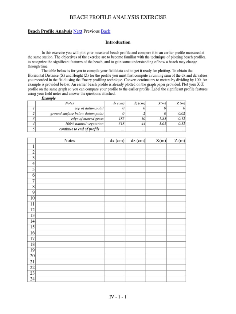 Beach Profile Analysis Guide | PDF | Beach | Nature
