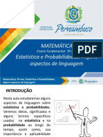 Estatística e Probabilidades. Alguns Aspetos de Linguagem