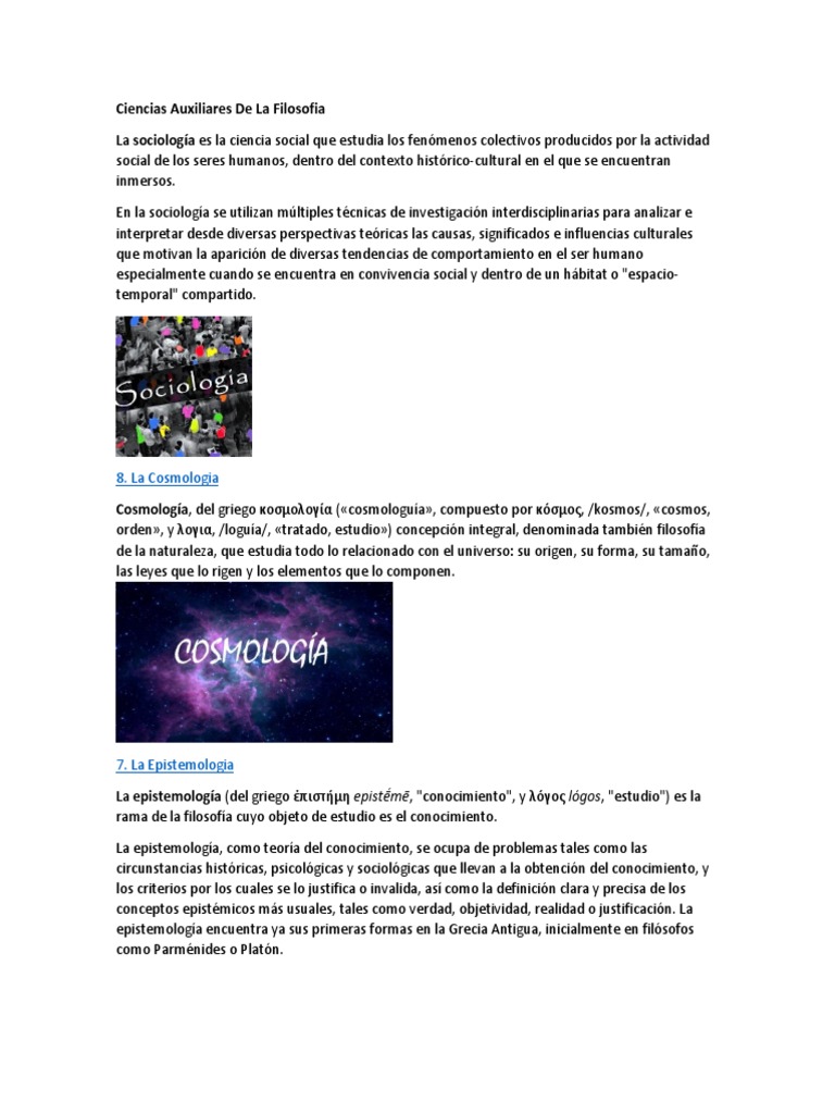 Ciencias Auxiliares de La Filosofia Ontología
