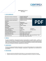 Silabo Matematica I - 2017 - 1