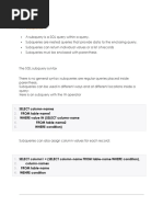 SQL Subqueries