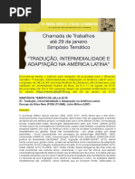 Chamadas de trabalhos [JALLA 2018] Tradução, Intermidialidade e Adaptação na América Latina - até 29 de janeiro