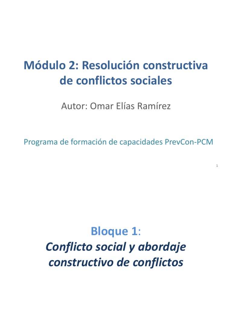 Ejemplos de conflictos sociales | PDF | Conflicto social | Conflicto ...
