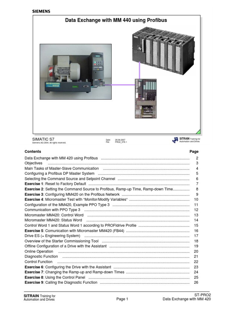 Micromaster 440 Profibus Configuration Guide | PDF | Business | Computers