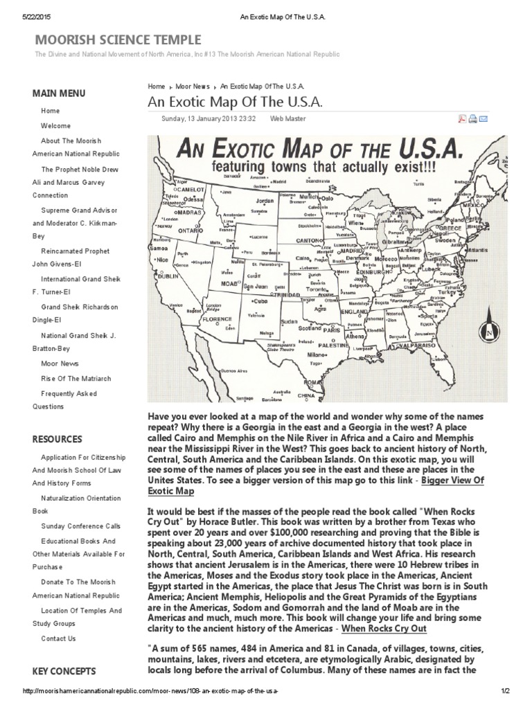 An Exotic Map of The U S PDF - 1715624685