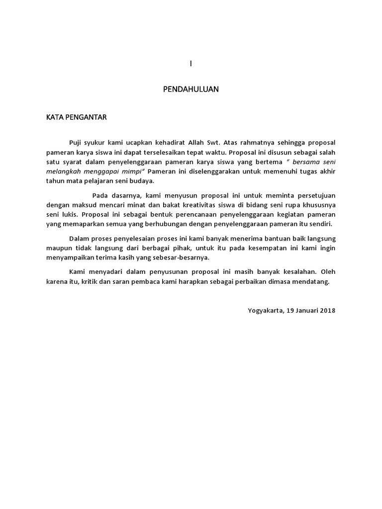 Proposal Seni Lukis