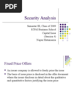 Security Analysis: Semester III, Class of 2009 ICFAI Business School Capital Issue (Session 4) Nupur Hetamsaria