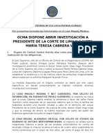 OCMA Abre Investigación A Jueza Cabrera Por Caso Magaly Medina