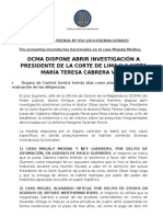 OCMA abre investigación a jueza Cabrera por caso Magaly Medina