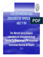 Discrepancias ABO - 1-06-2010 - Dra Marcela Garcia Rosasco