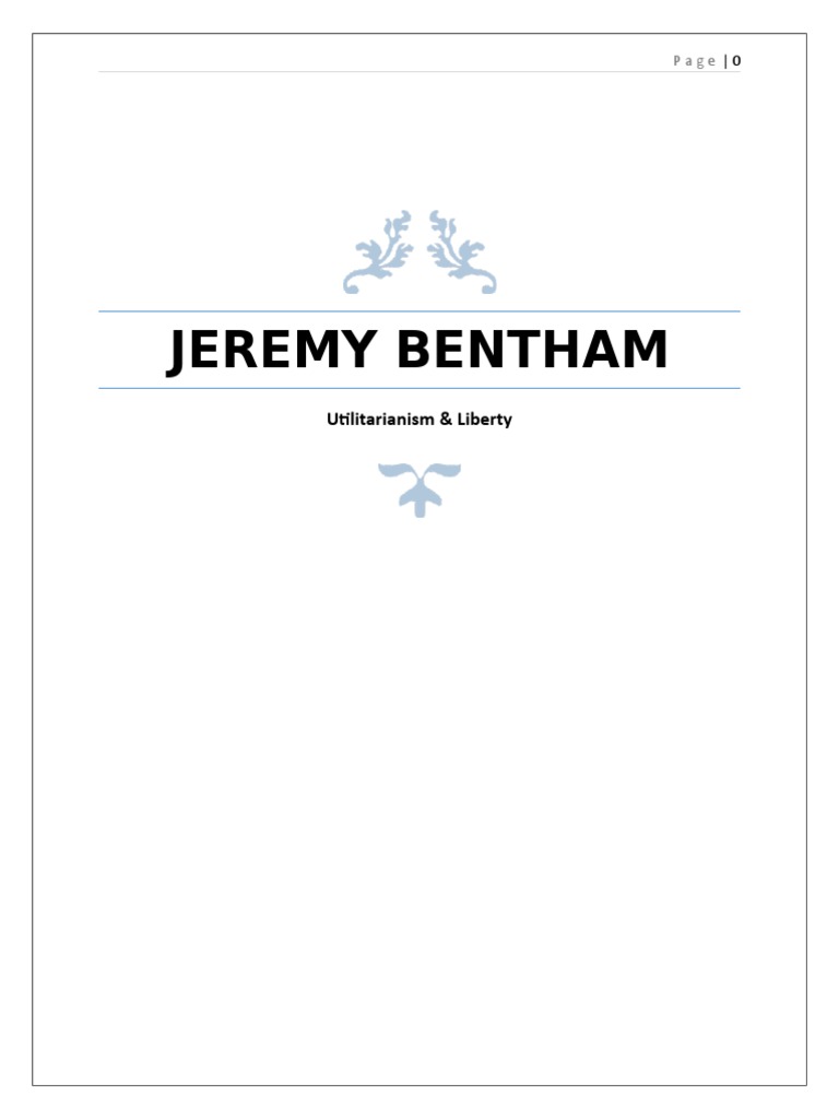 Jeremy Bentham Pdf Utilitarianism Jurisprudence
