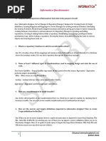 Informatica Questionnaire