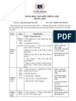 Nội Dung Học Tập Môn Tiếng Anh Tháng 1. 2017. LV2