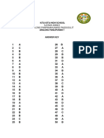 Answer Key 3rd Quarter