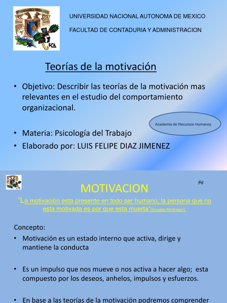 Teorias de La Motivacion | PDF | Motivación | Motivacional