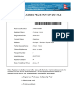 Driving License Registration Details: Date of Visit (Zonal Office)