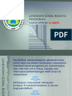 Landasan Sosial Budaya PENDIDIKAN