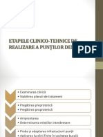 Etapele Clinico-Tehnice de Realizare A Puntilor Dentare