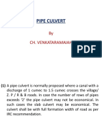 Design and Construction of Pipe Culverts