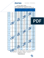 Tabla Especificacion Tuberia