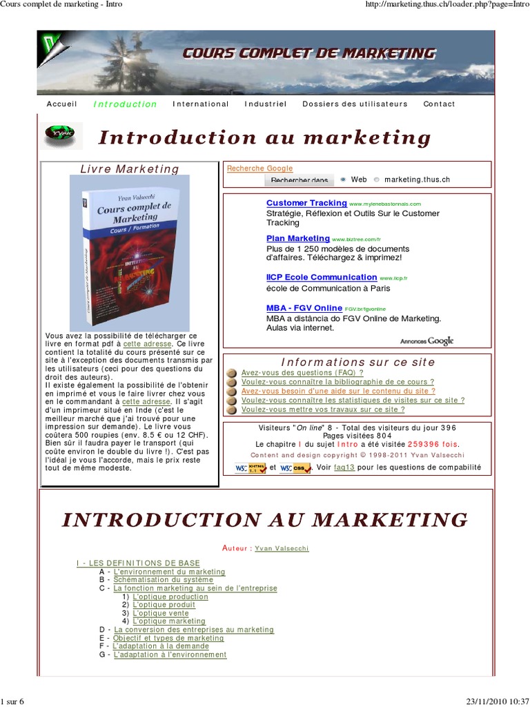 44932233 Cours  Complet de  Marketing  pdf  44932233 Cours  Complet de  Marketing  pdf