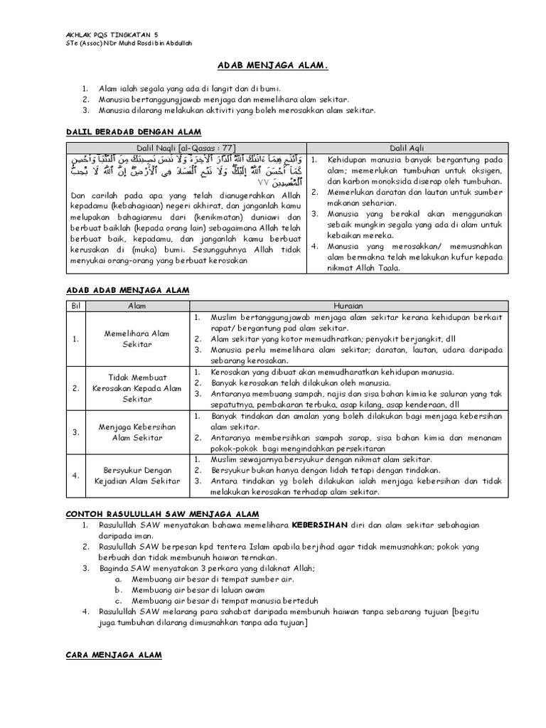 Adab Menjaga Alam Pdf