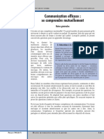 Communication Efficace (Se Comprendre Mutuellement) PDF