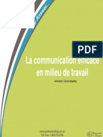 Communication Efficace en Milieu de Travail PDF