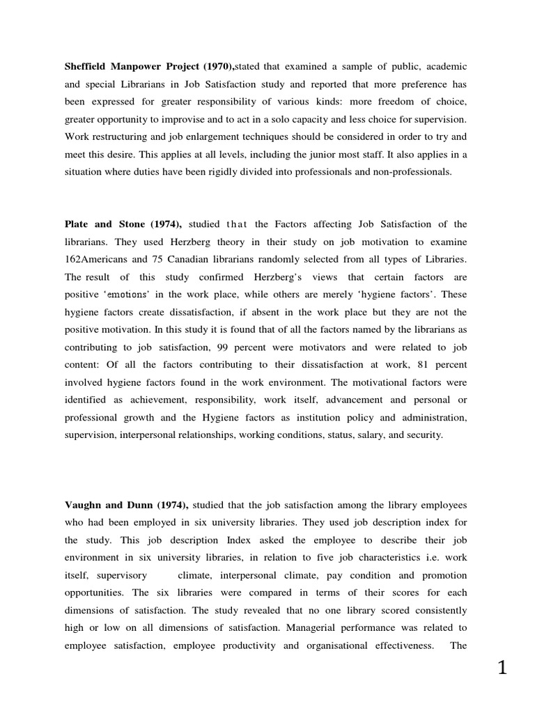 Job satisfaction literature review 2019 image