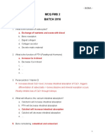 MCQ FMS 2 (2016) With Answers