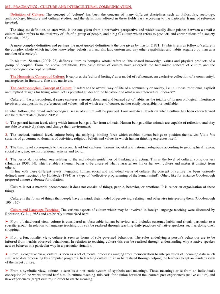 Understanding Culture in Communication | PDF | Second Language ...