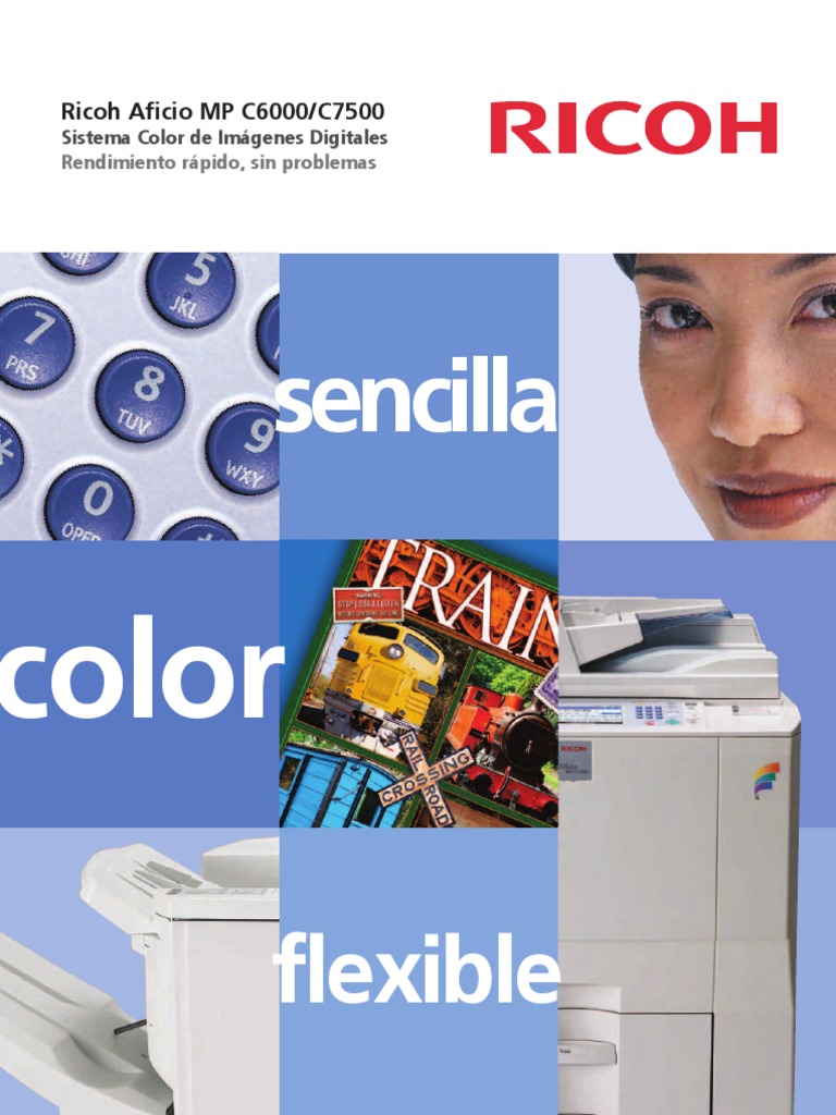Ricoh Aficio MP C6000 Brochure Espanol | PDF | Escáner de imagen ...