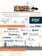 Distributed Website Content Management Using Sharepoint Online