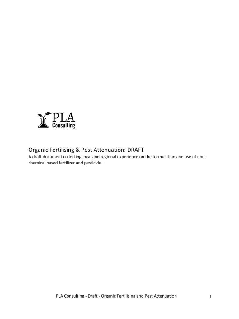 Natural Pest Control PDF Fertilizer Soil